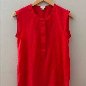 J. Crew Women's Red Sleeveless Blouse
